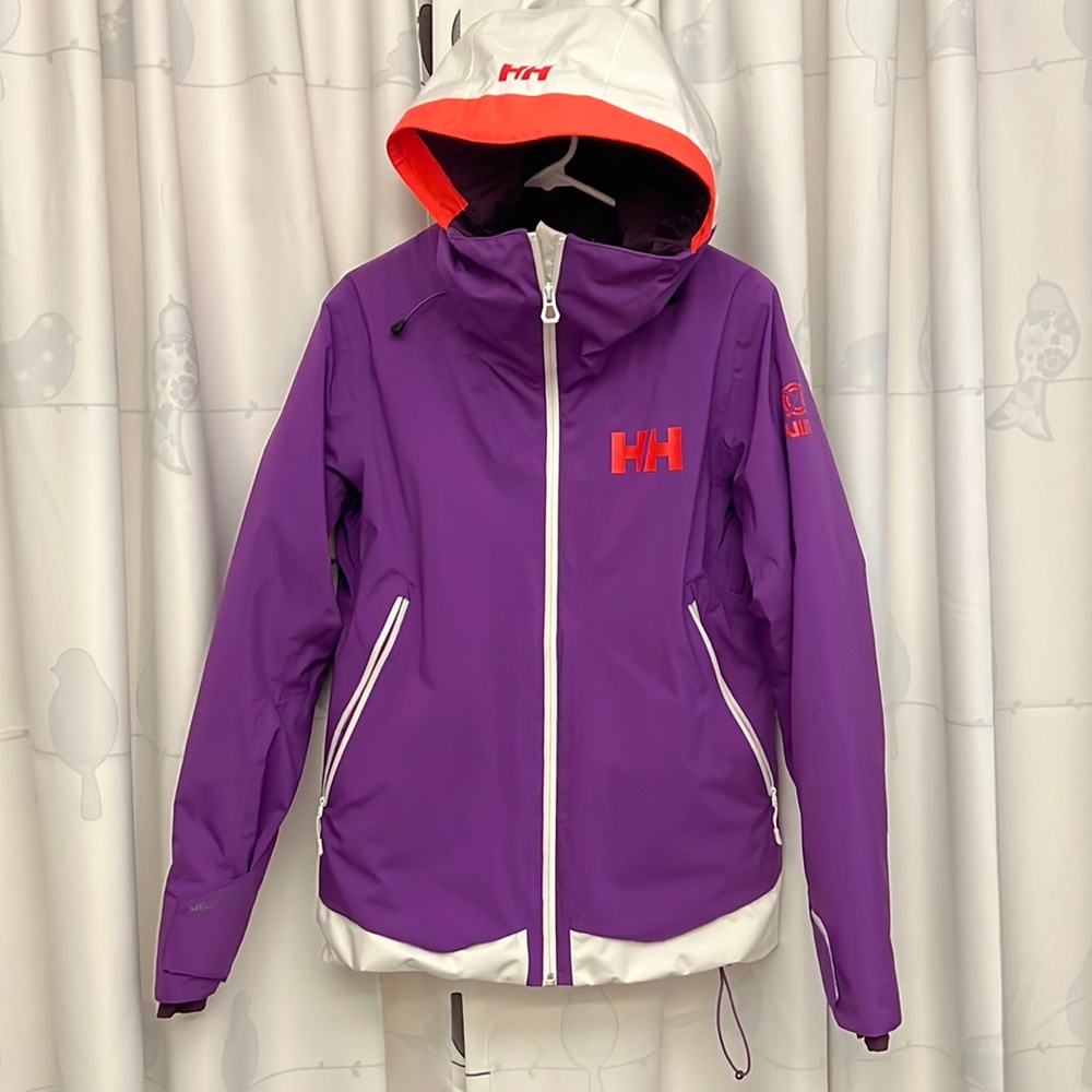 Helly Hansen Purple Snow Jacket with white trim